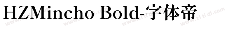 HZMincho Bold字体转换